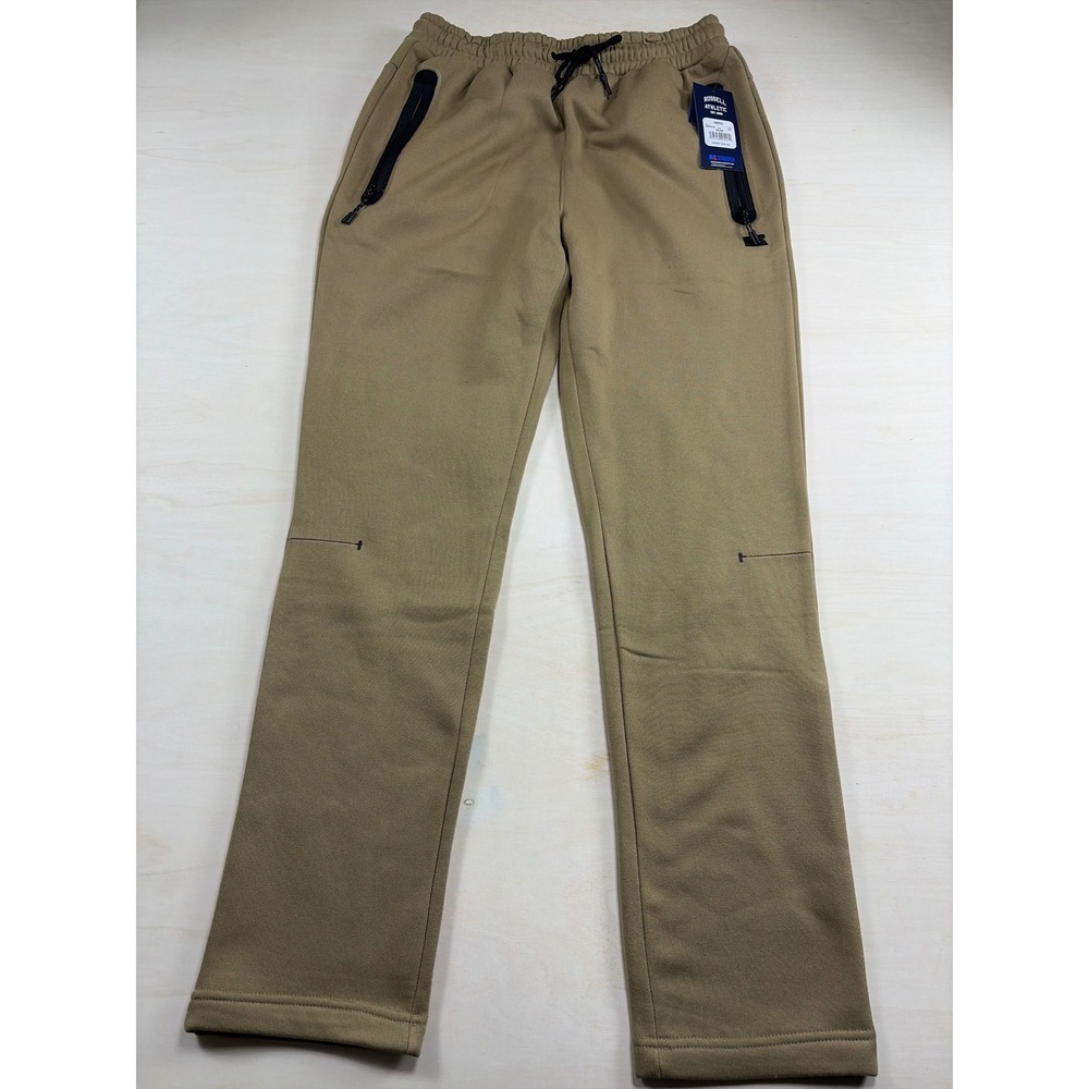 Russell Athletic Mens Tech Fleece Jogger Pants Tan Khaki RN Size Medium NWT